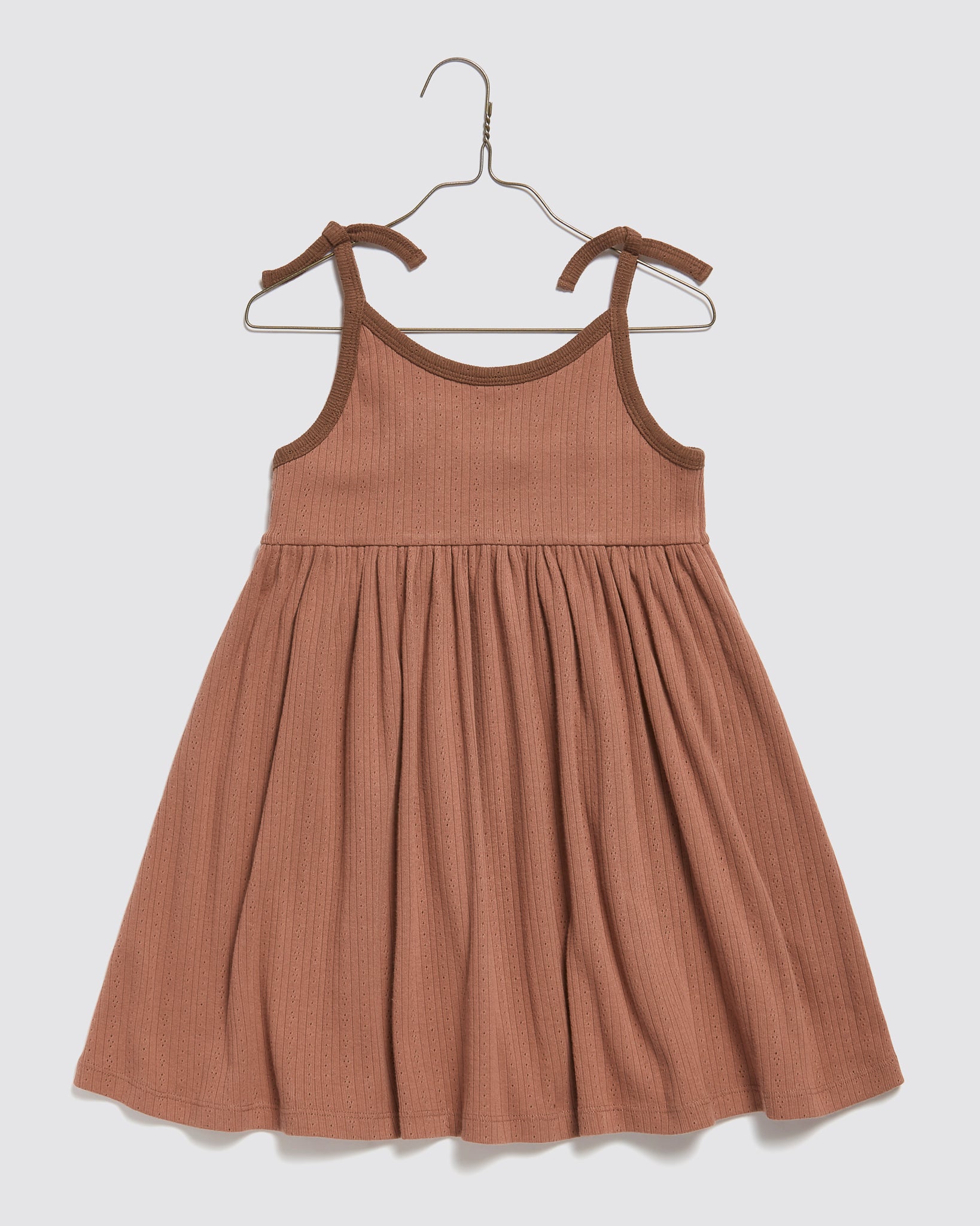 Organic Pointelle Lulu Dress Cinnamon (Seconds)