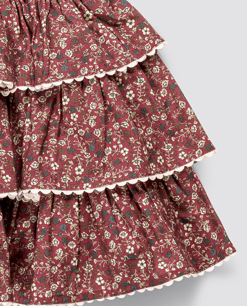 Rita Ra-ra Skirt - Clove Floral