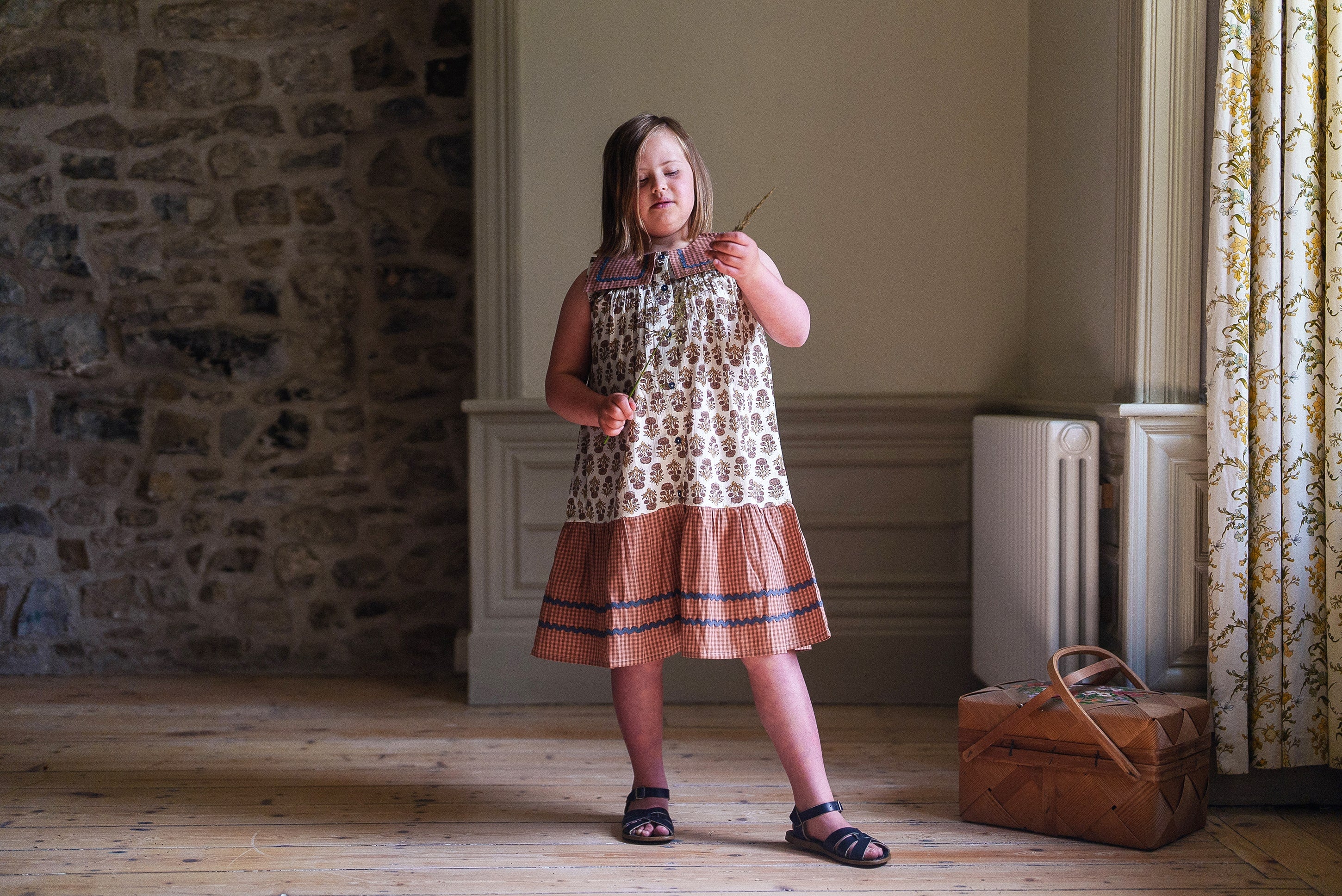 Nola Dress Jaipur Floral in Tea Rose - Last Few