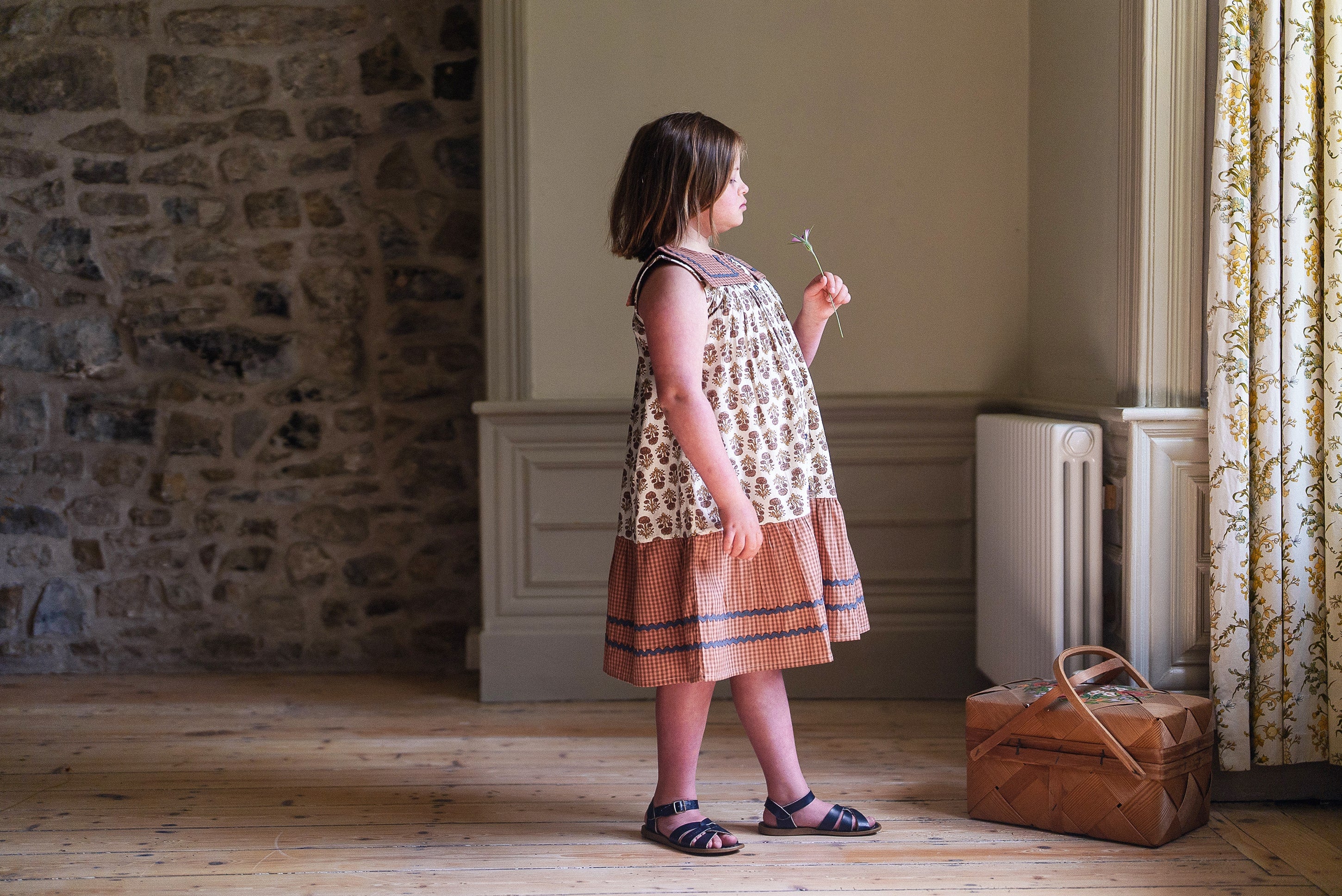 Nola Dress Jaipur Floral in Tea Rose - Last Few