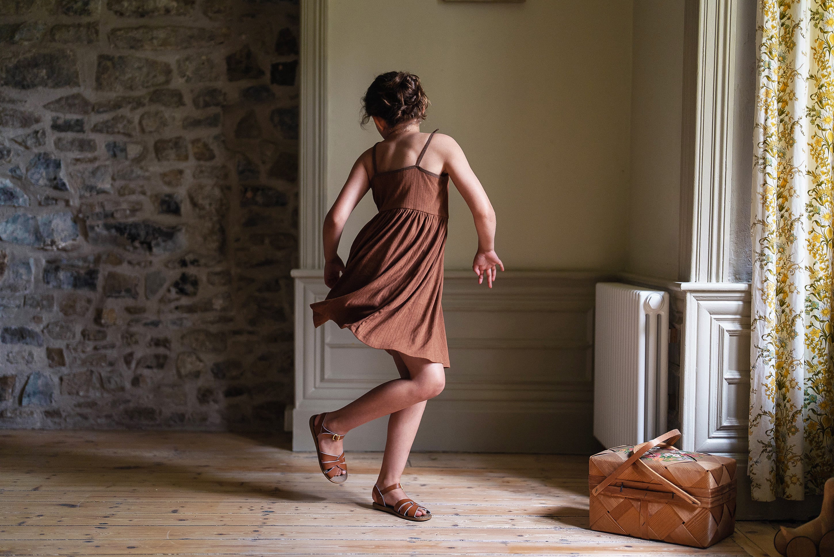 Organic Pointelle Lulu Dress Cinnamon (Seconds)