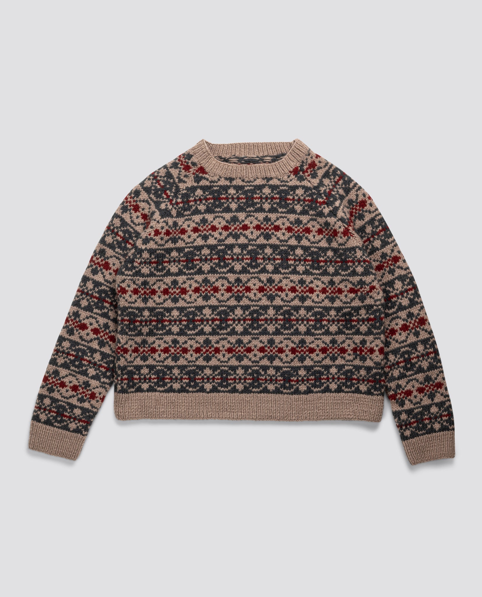 Ladies Hand-knitted Jumper - Fairisle Merino