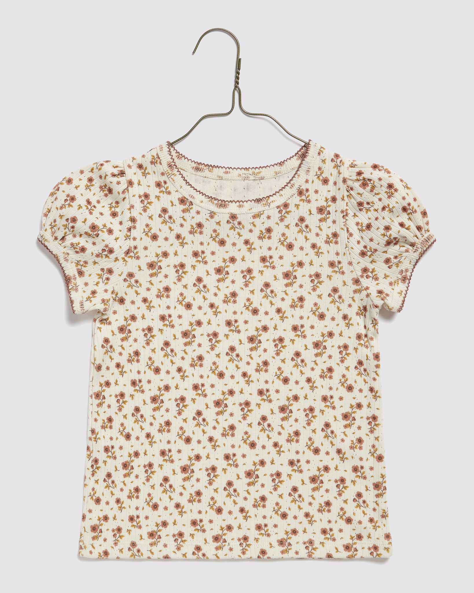 Organic Pointelle T-shirt Bronte Floral