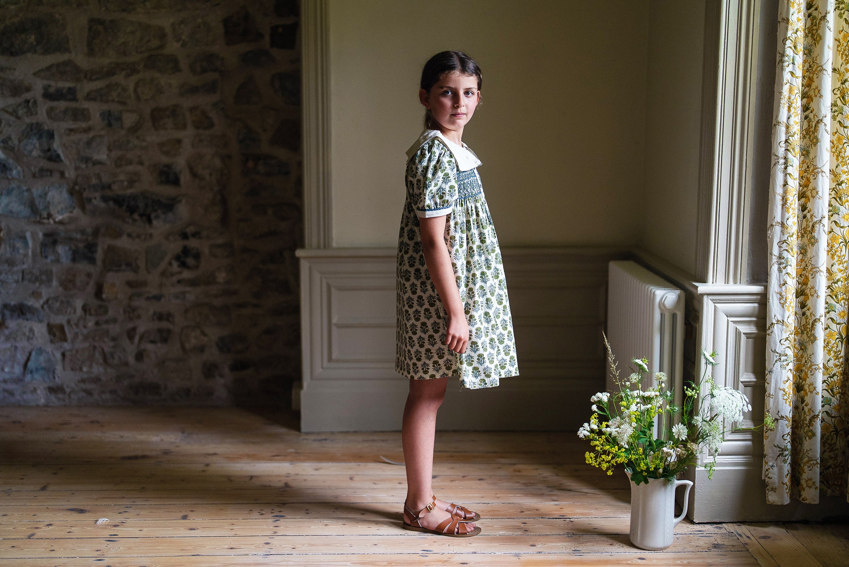 Violet Dress Jaipur Floral in Fern (Seconds)