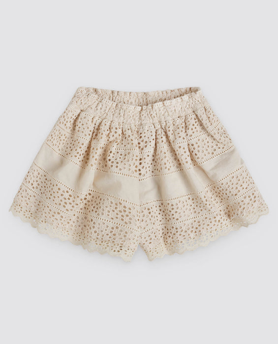 Coco Culottes - broderie anglaise in oat
