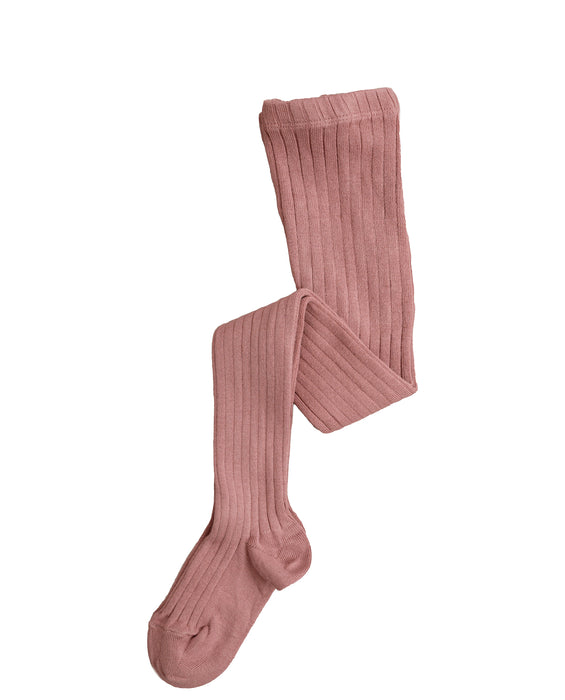 Ribbed Tights - terracotta