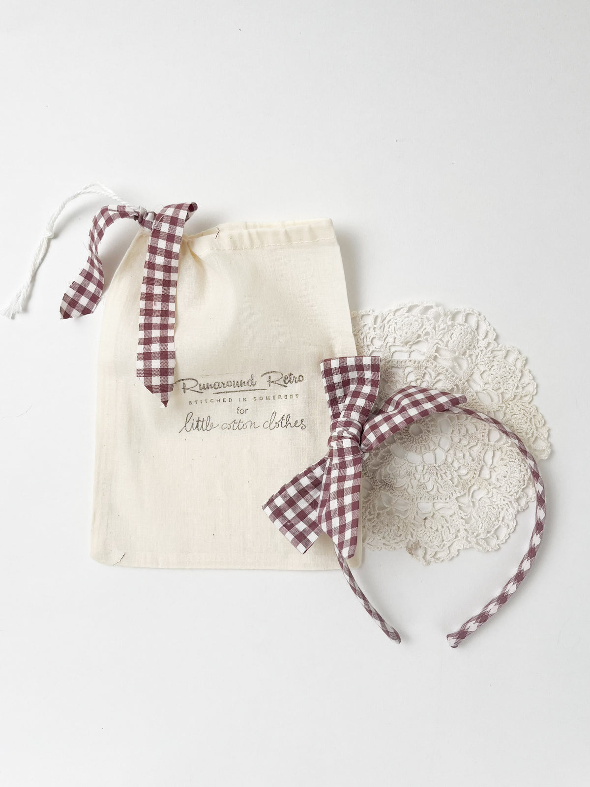 Runaround Retro Alice Band  - Sugarplum Gingham
