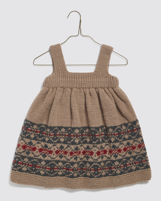 Hand-knitted Pinafore - Fairisle Merino