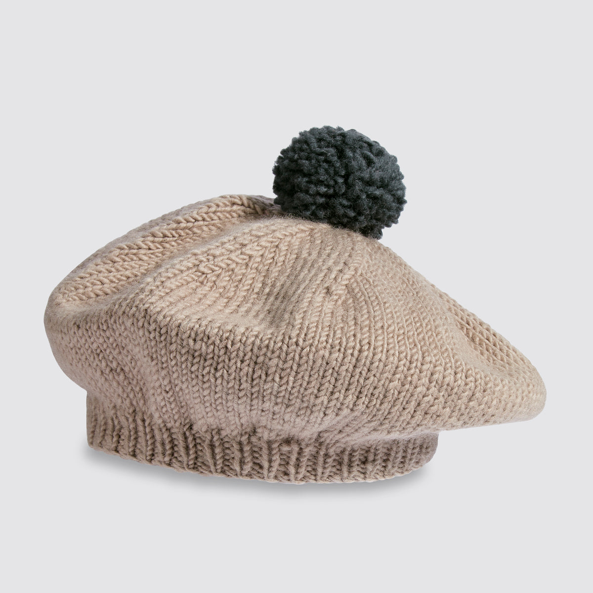 Hand-knitted Beret - Merino In Oat– Little Cotton Clothes