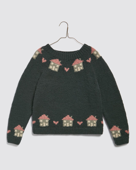 Hand-knitted Cottage Jumper - Merino Wool