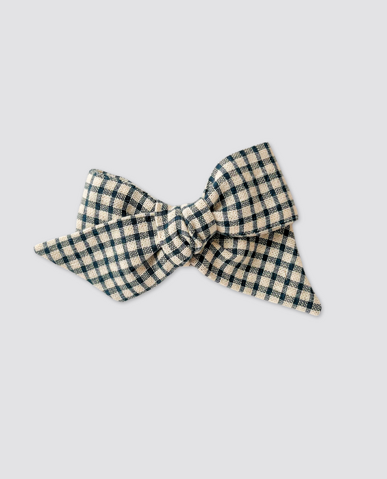 Runaround Retro Hair Bow  - Rustic Check