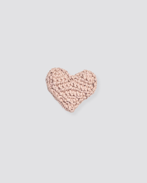 Crochet Hair Clip Heart