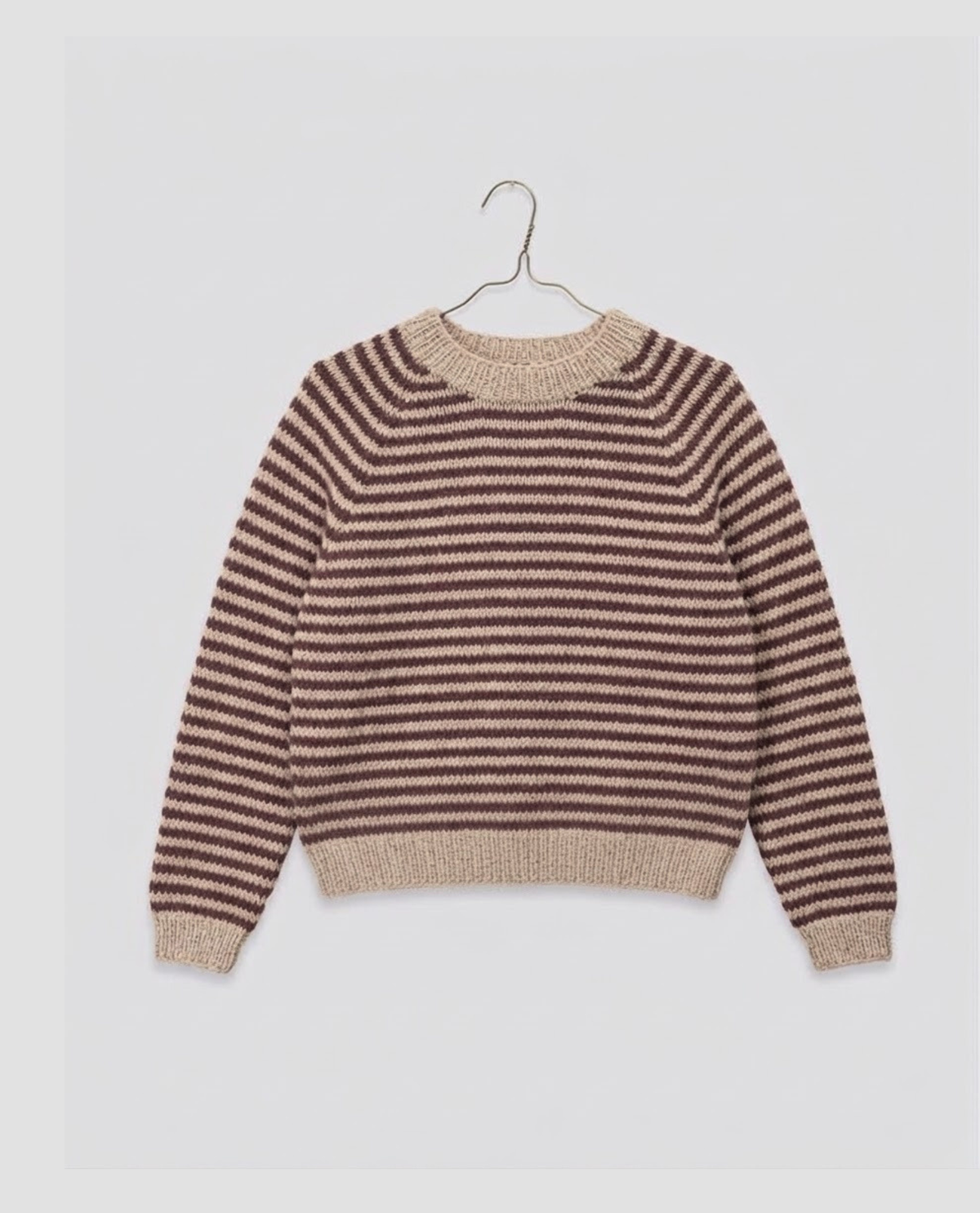 Ladies Hand-knitted Jumper - Sugarplum Stripe