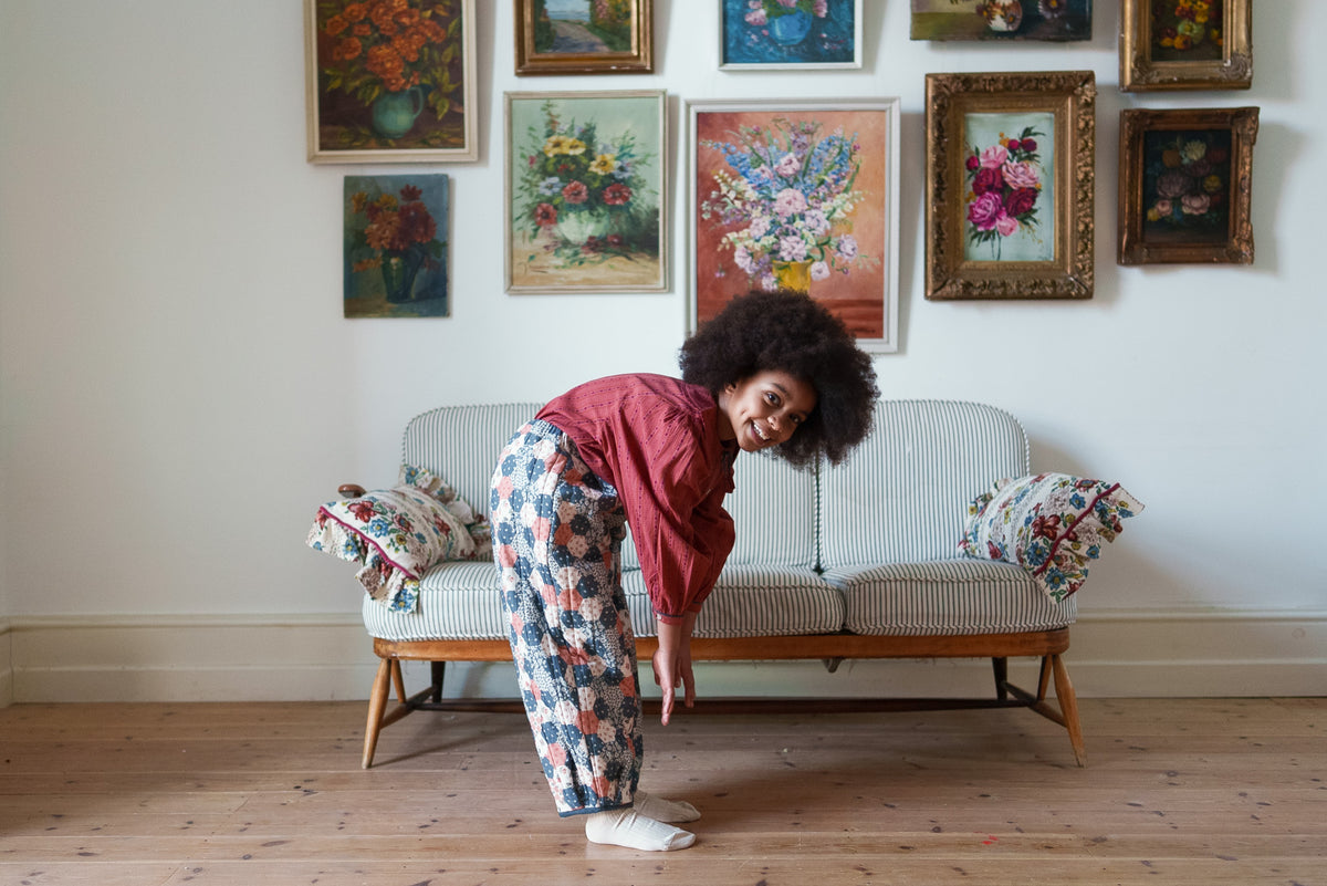 Quilted Trousers - Patchwork Floral