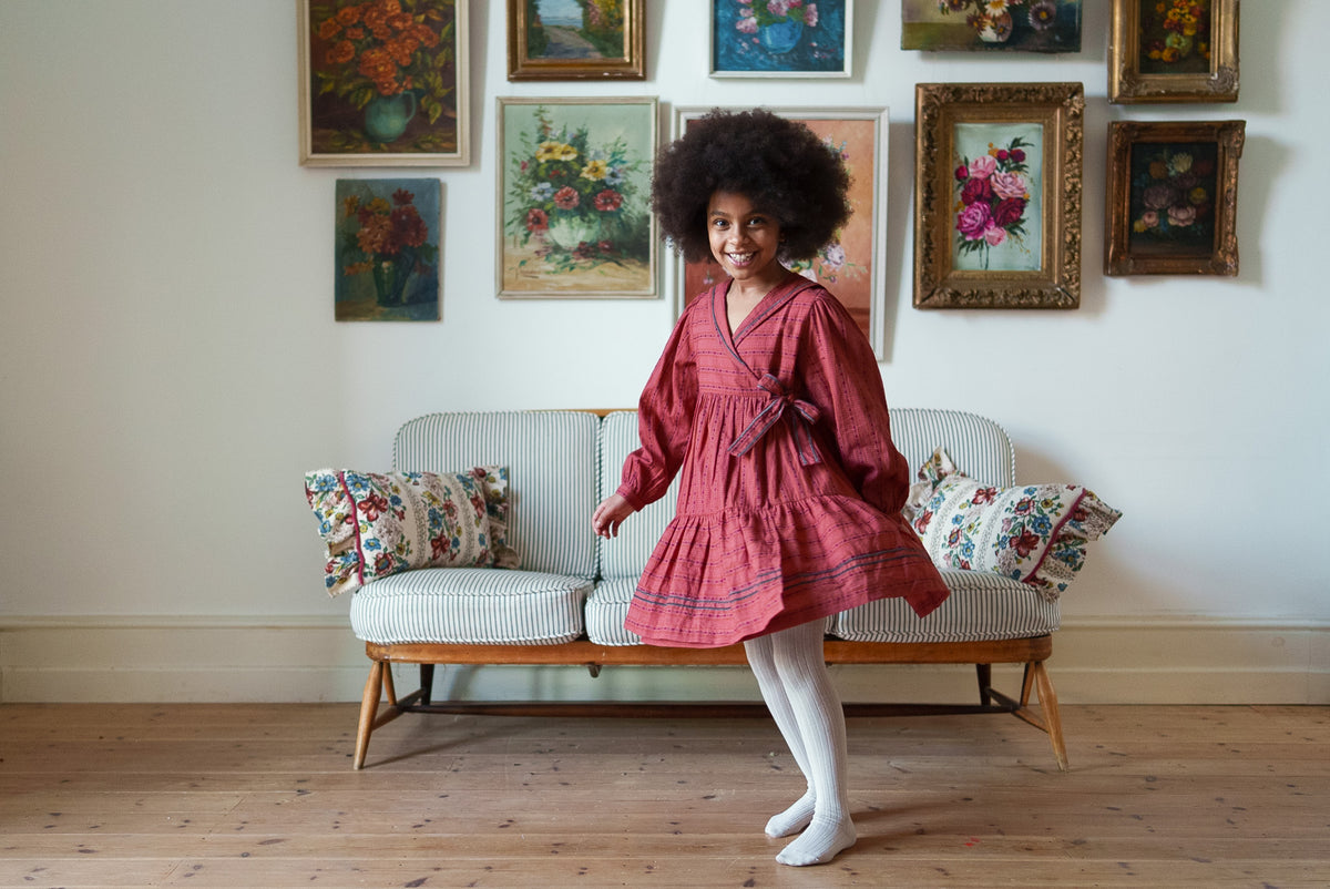 Rosalind Wrap Dress - Trifle Stripe