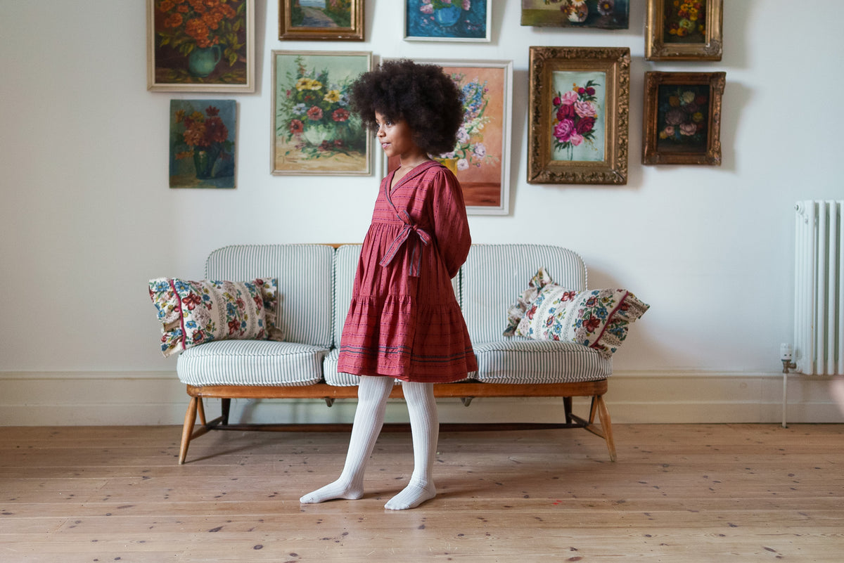 Rosalind Wrap Dress - Trifle Stripe