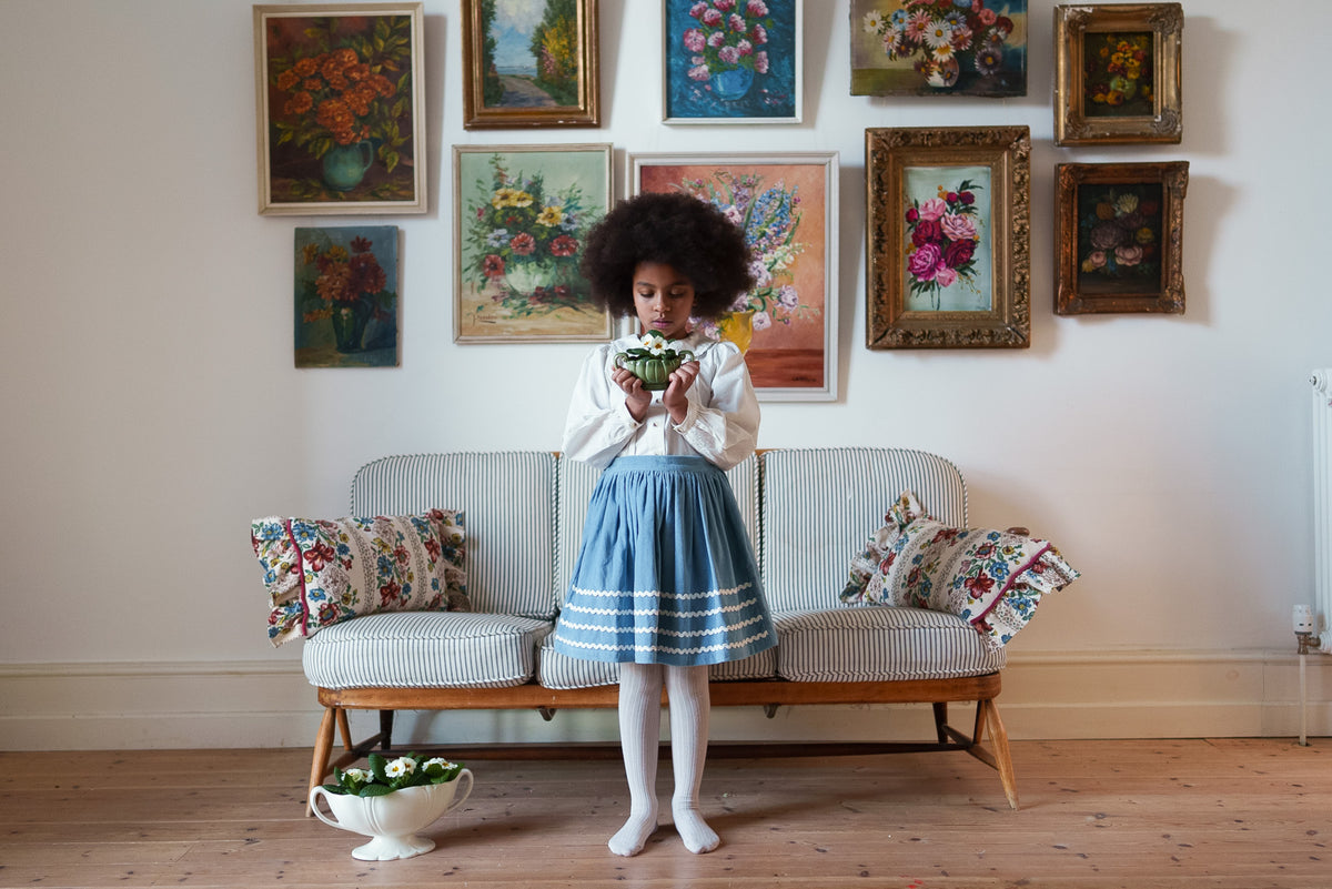 Margot Skirt - Eggshell Velvet