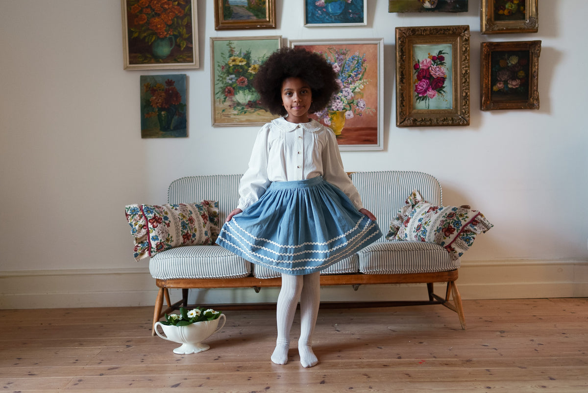 Margot Skirt - Eggshell Velvet