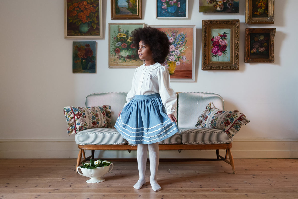 Margot Skirt - Eggshell Velvet