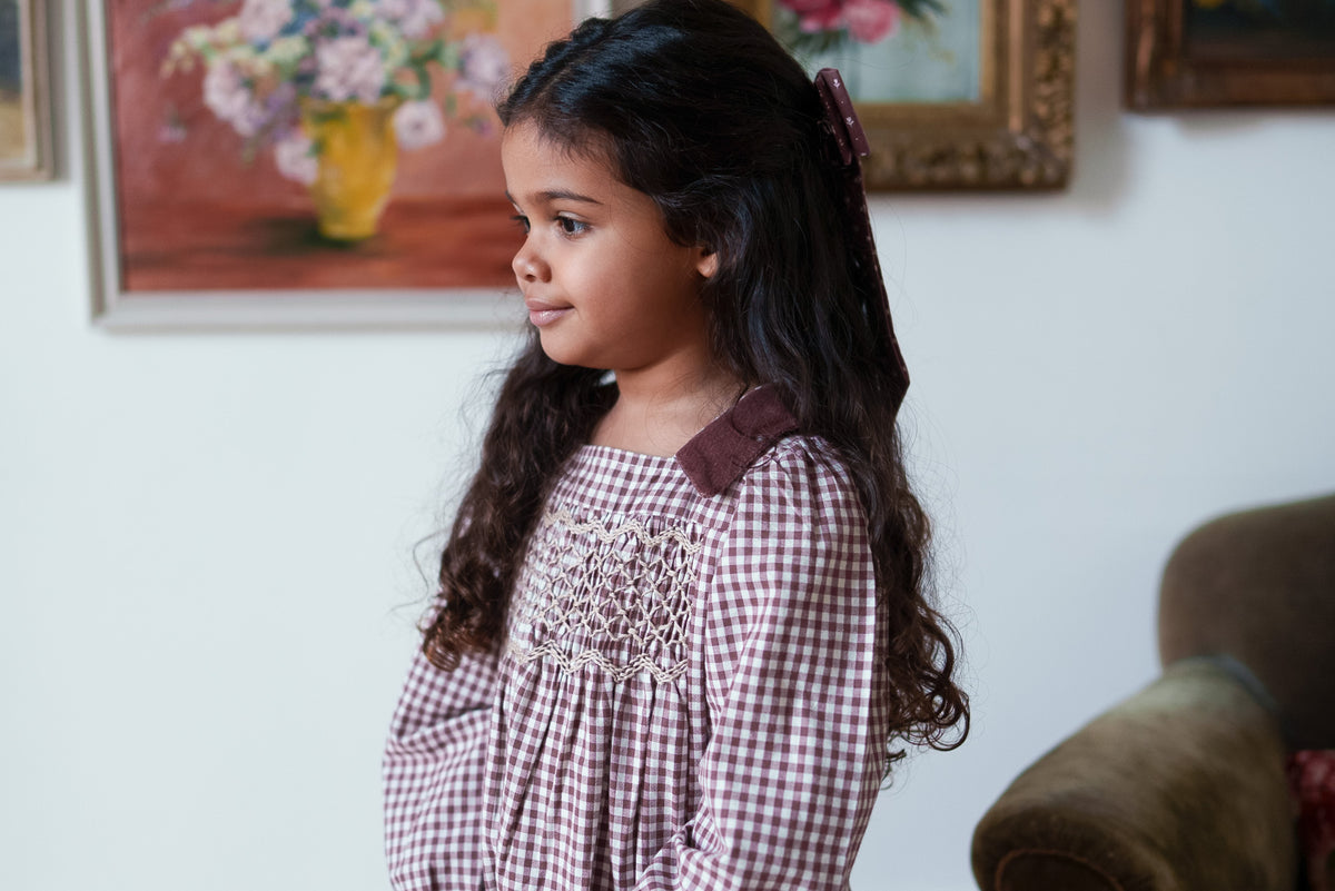 Emilie romper - Sugarplum Check