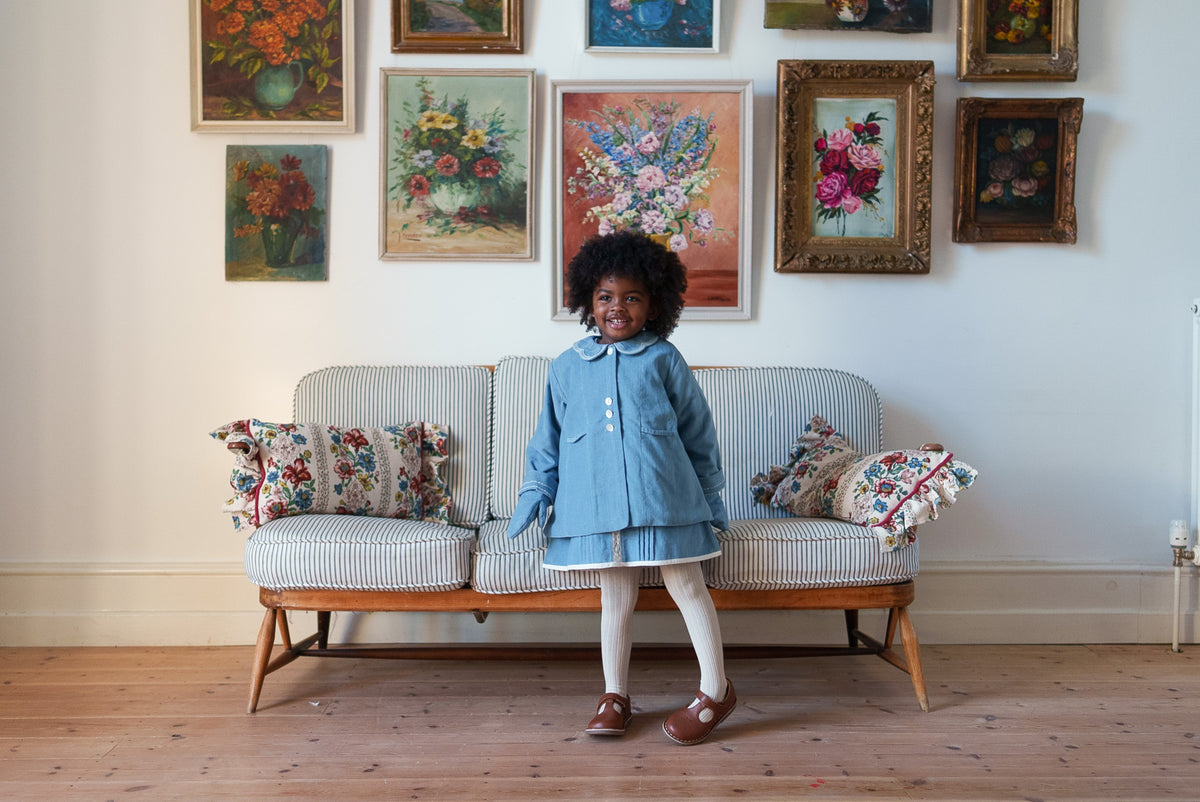 Hebe Coat - Eggshell Velvet