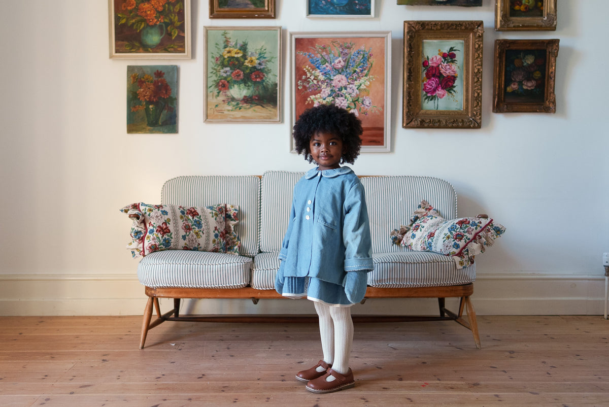 Hebe Coat - Eggshell Velvet