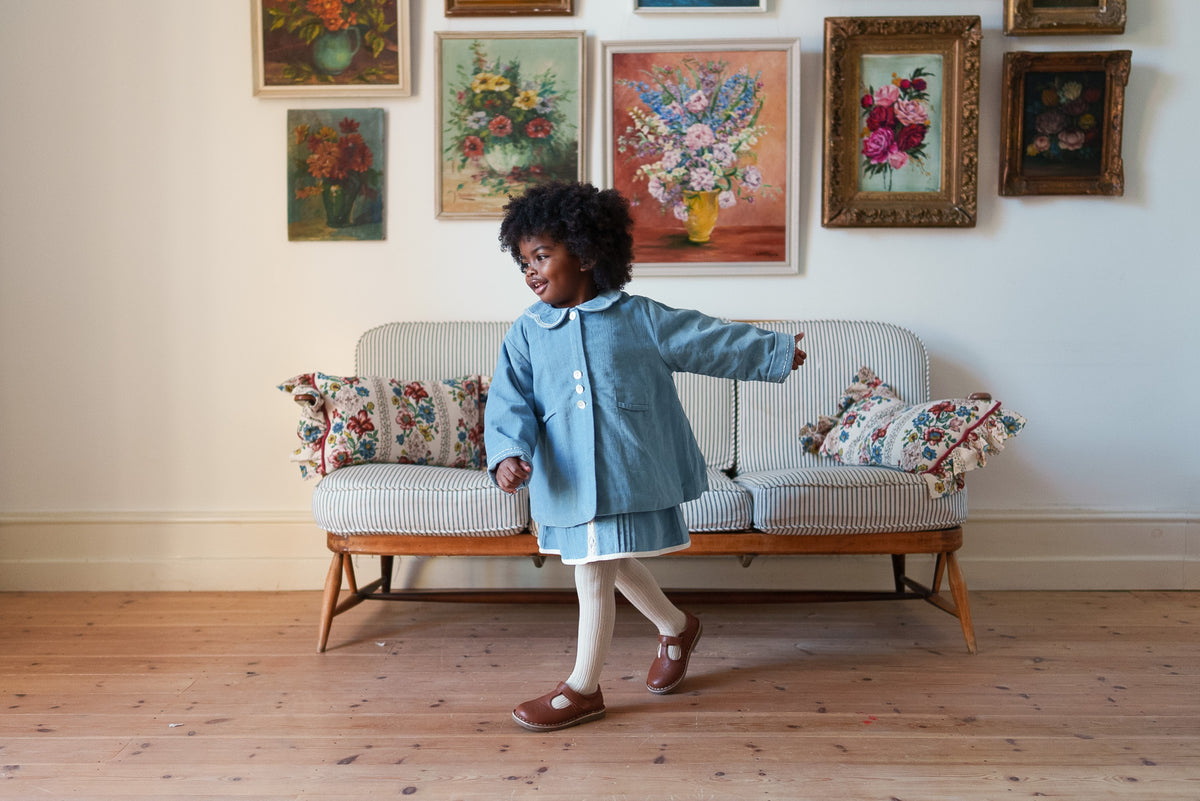 Hebe Coat - Eggshell Velvet