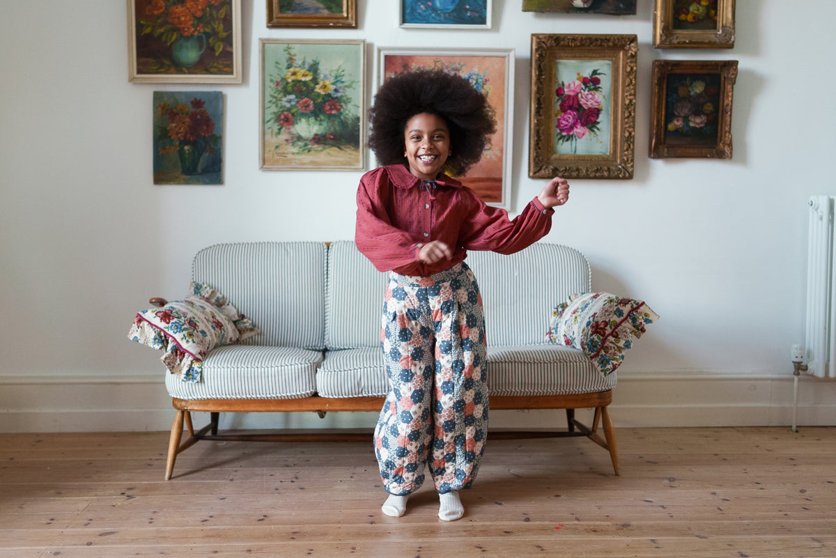 Quilted Trousers - Patchwork Floral