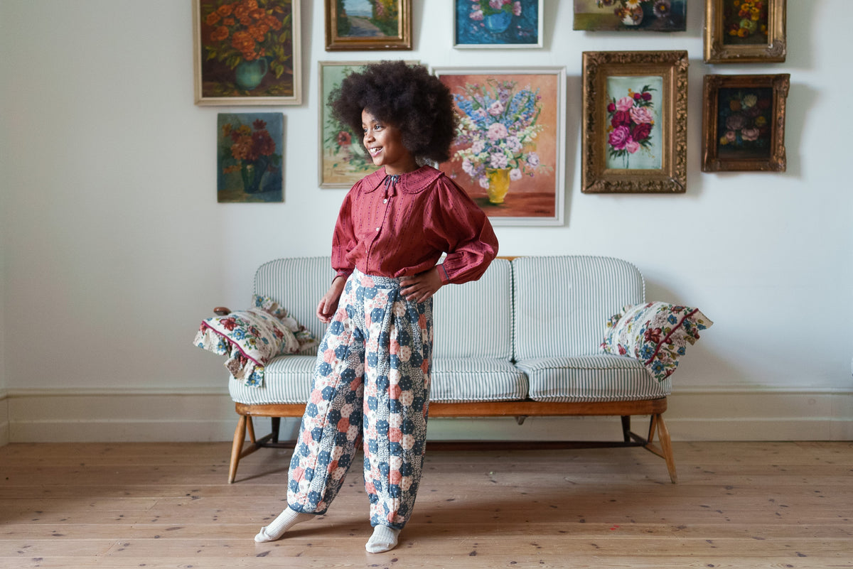 Quilted Trousers - Patchwork Floral