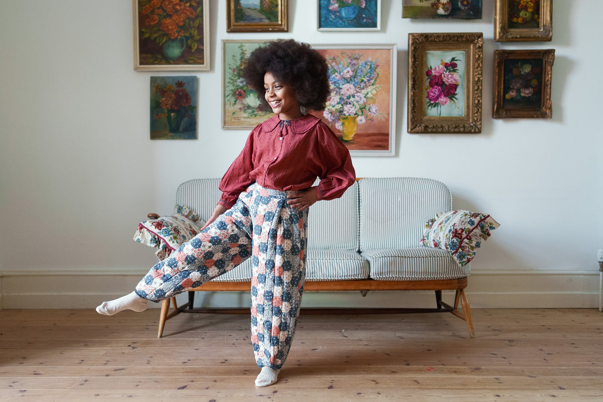 Quilted Trousers - Patchwork Floral
