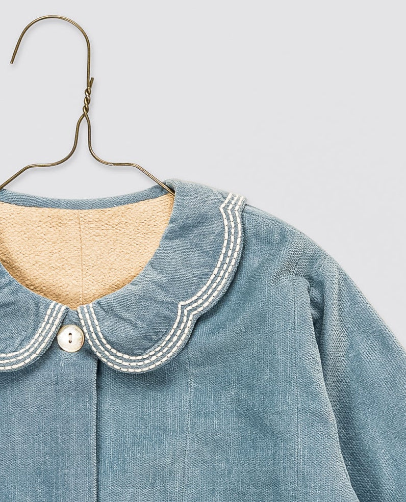 Hebe Coat - Eggshell Velvet
