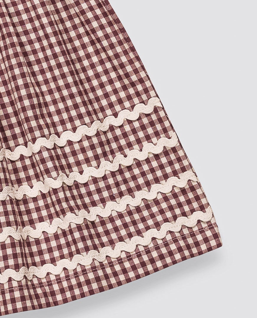 Margot Skirt - Sugarplum Check