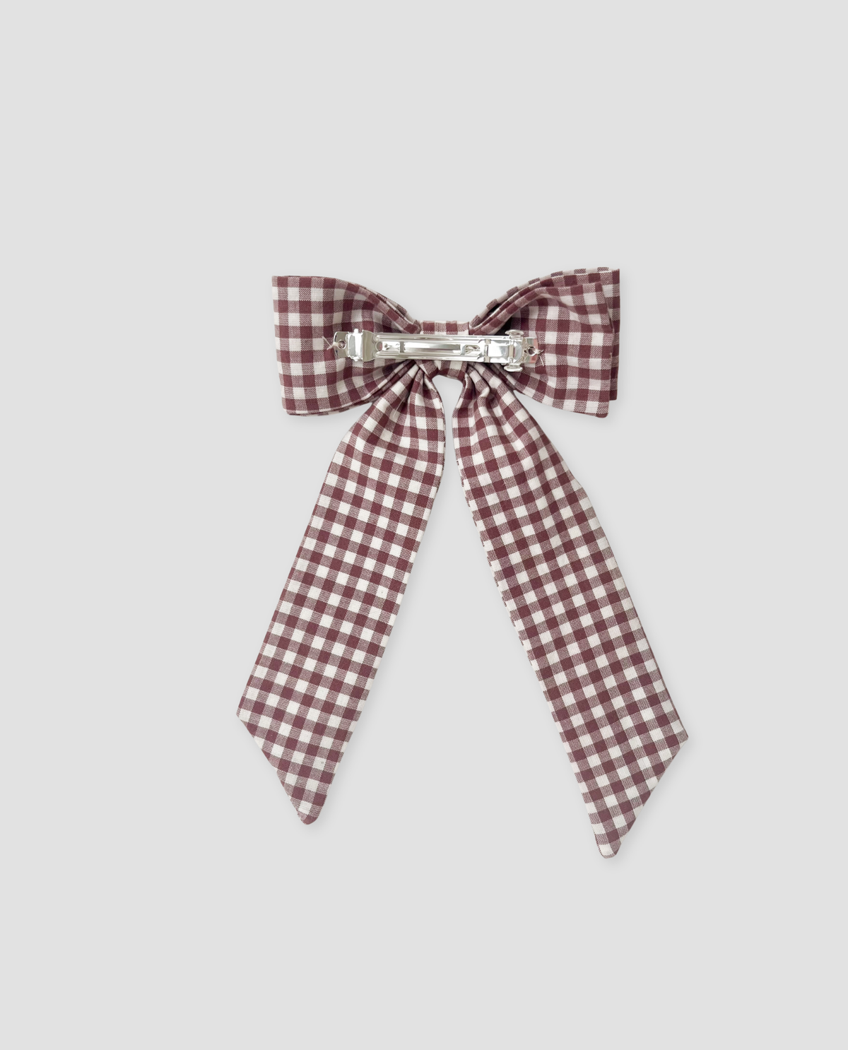 Runaround Retro Party Bow Clip - Sugarplum Gingham