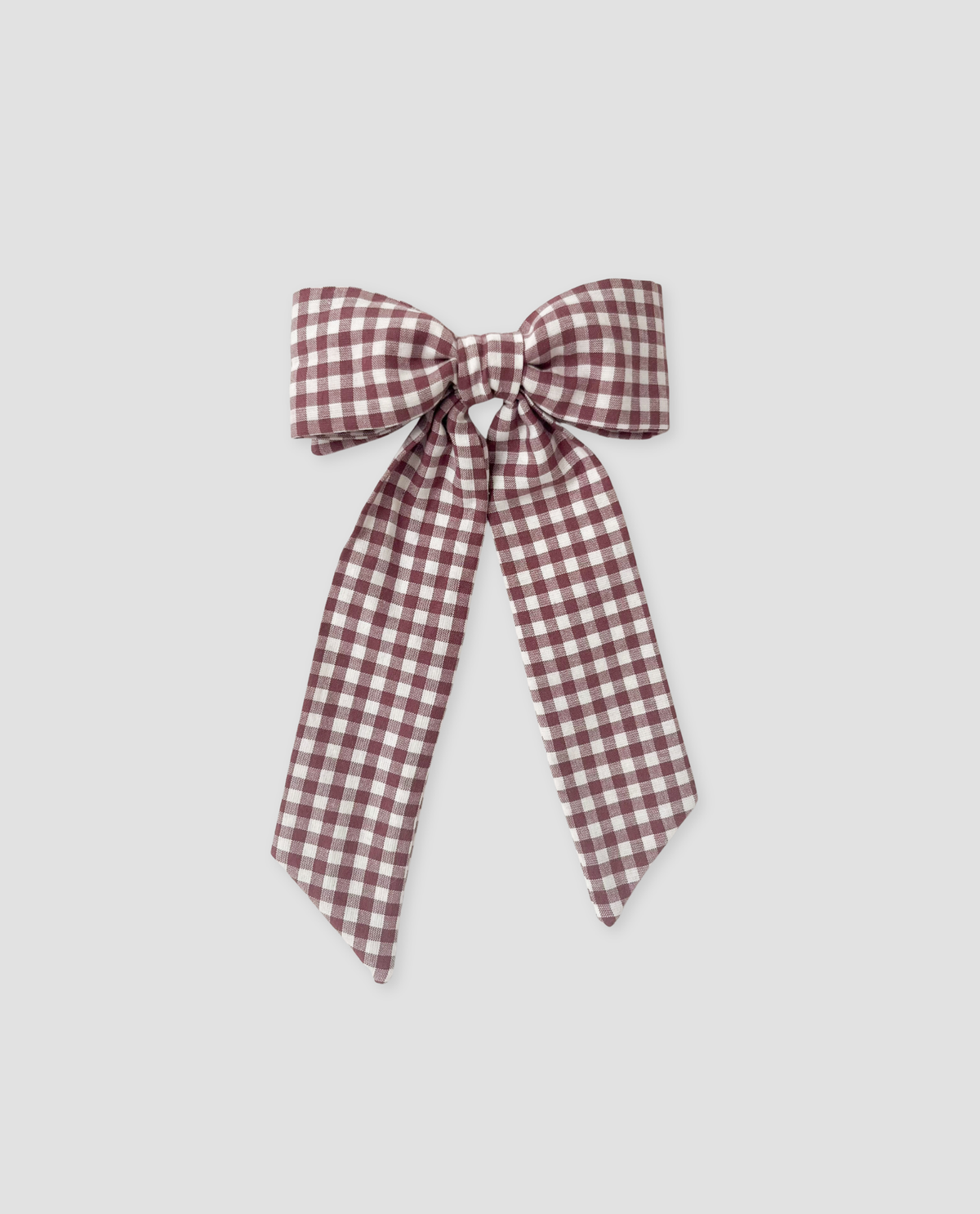Runaround Retro Party Bow Clip - Sugarplum Gingham