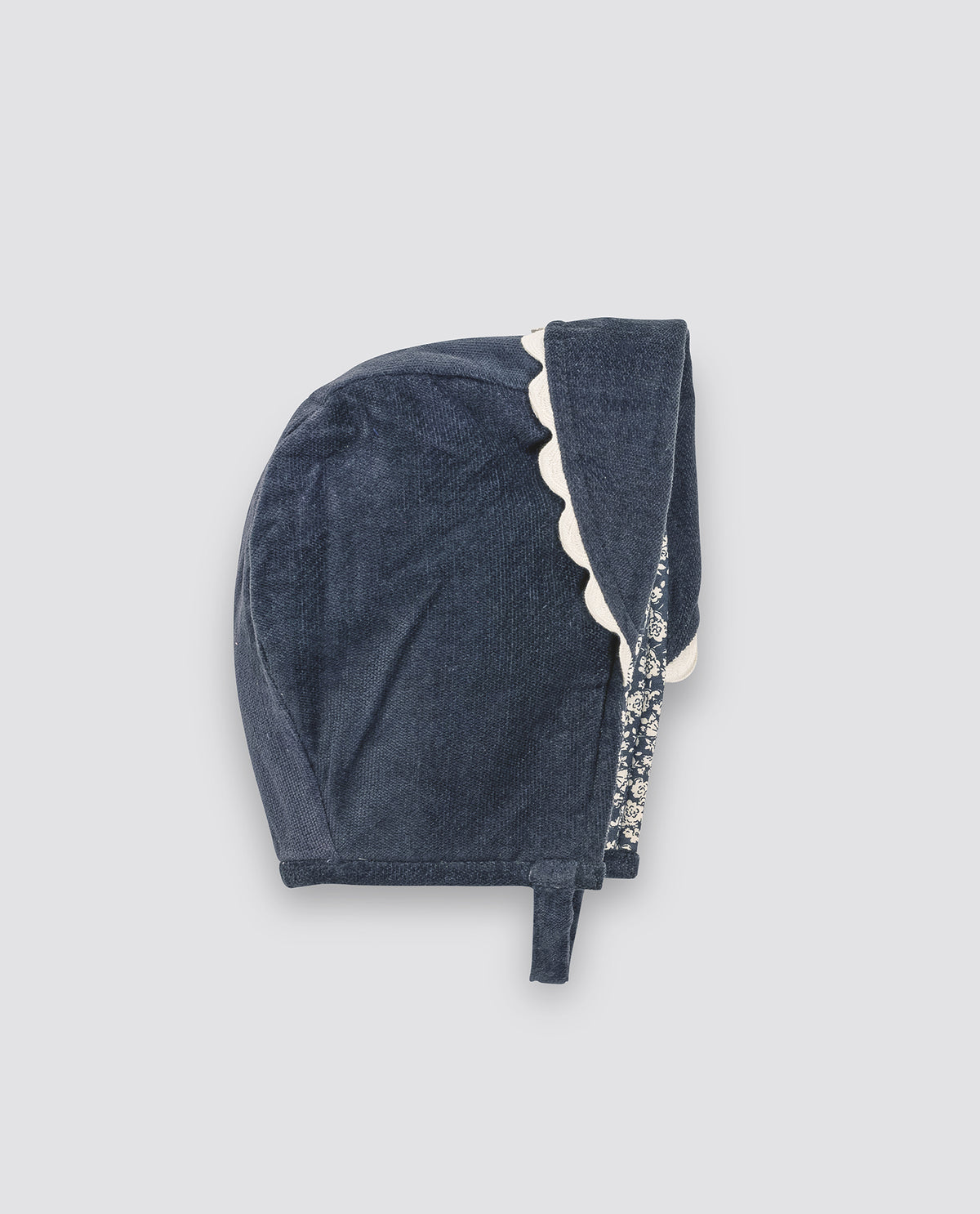 Reversible Bonnet - Midnight Velvet and Barley Floral