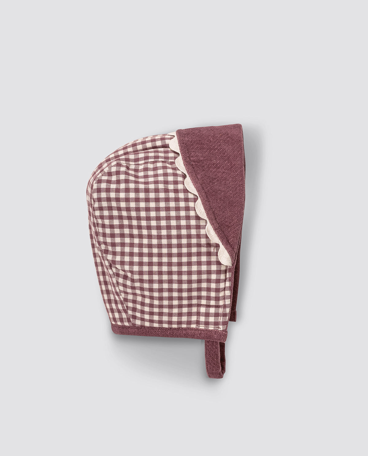 Reversible Bonnet - Sugarplum Velvet and Check