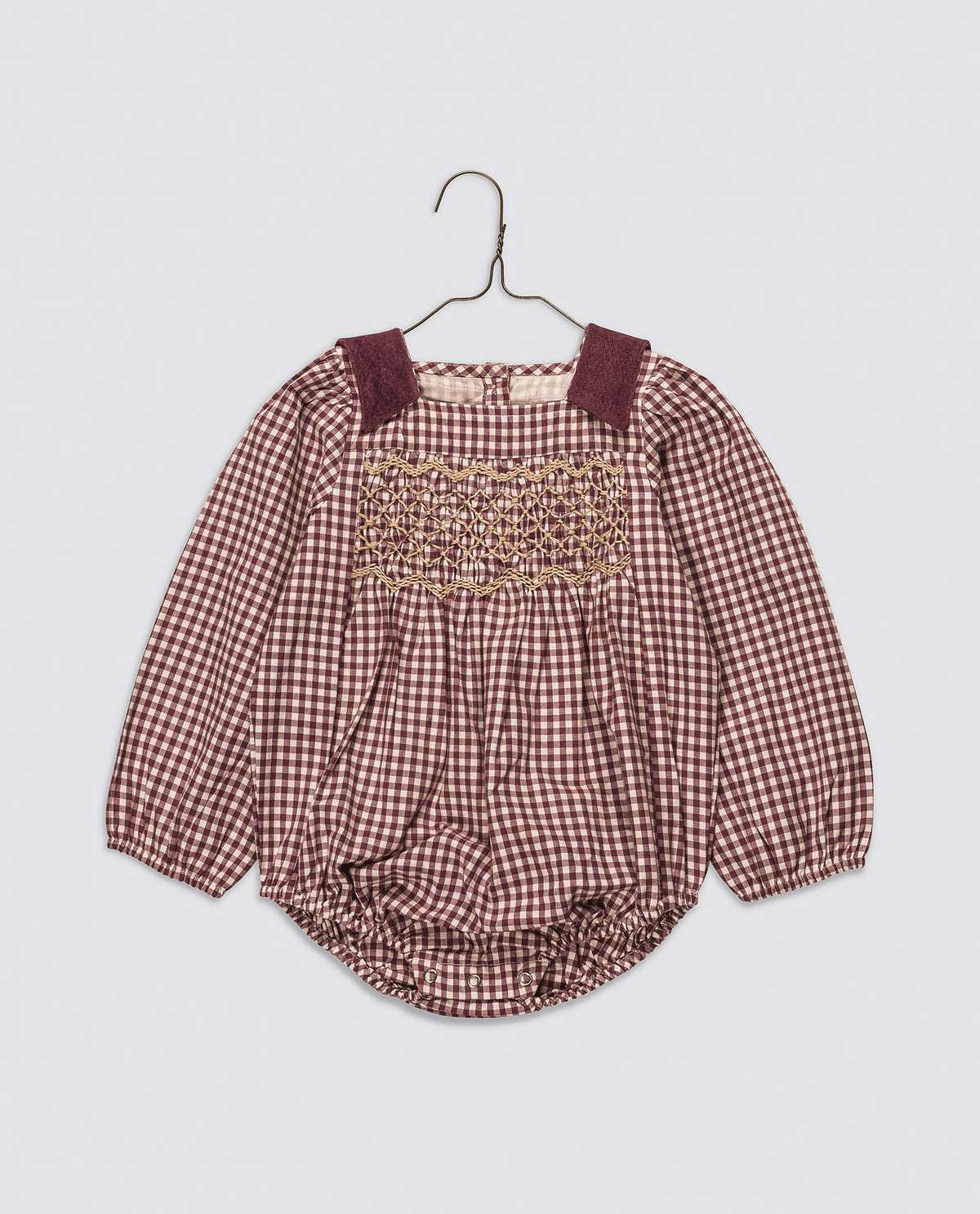 Emilie romper - Sugarplum Check