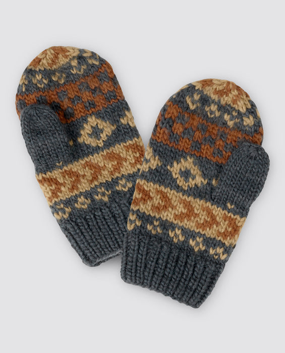 Hand-knitted Mittens - Fairisle Merino