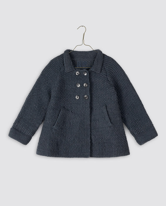 Hand-knitted Jacket - Blue Merino