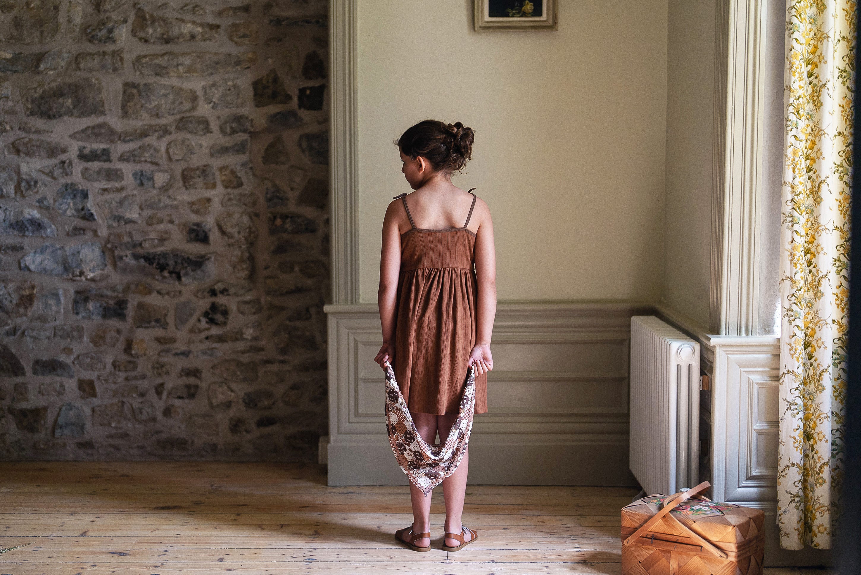 Organic Pointelle Lulu Dress Cinnamon (Seconds)