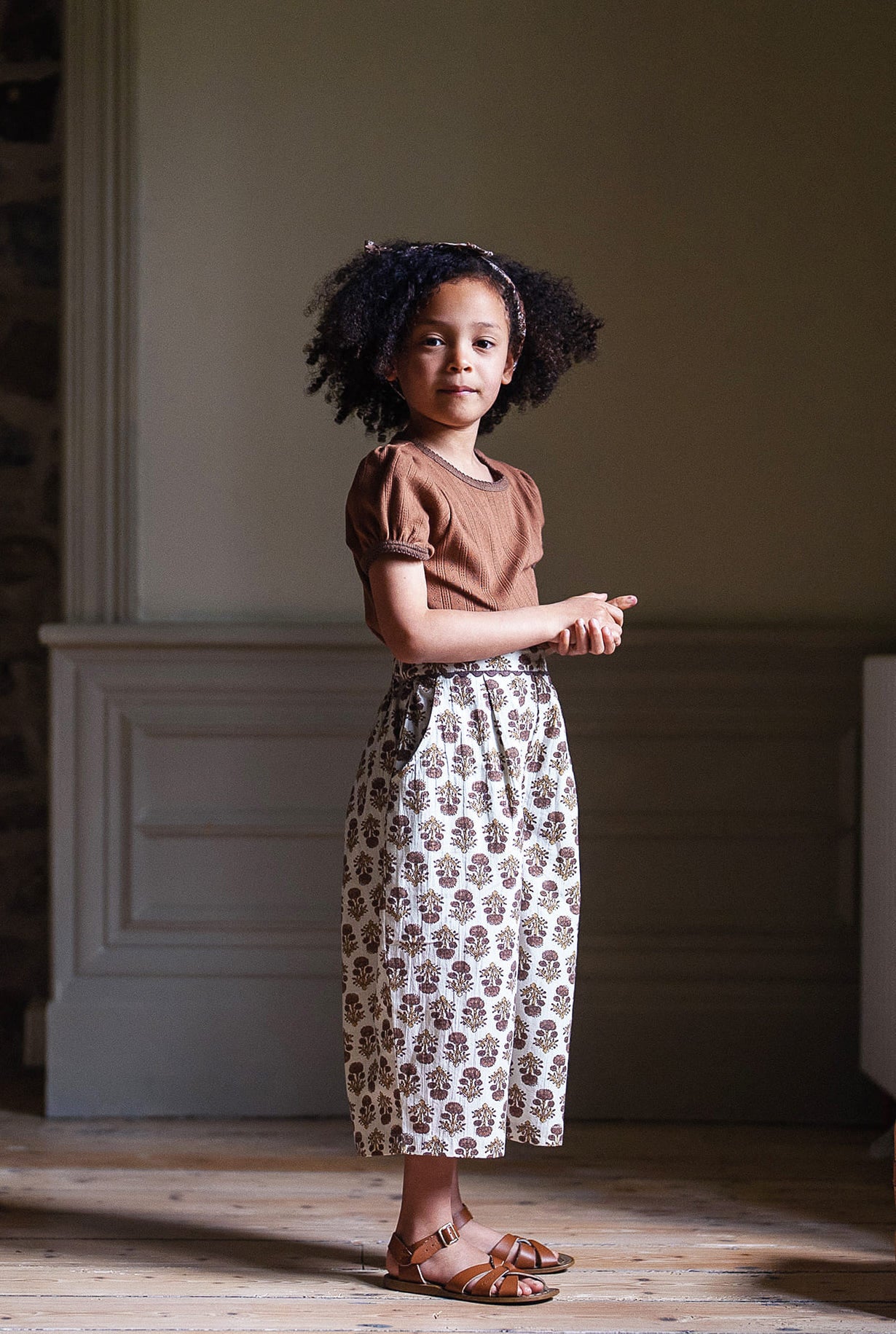 Molly Trousers Jaipur Floral in Tea Rose (Seconds)