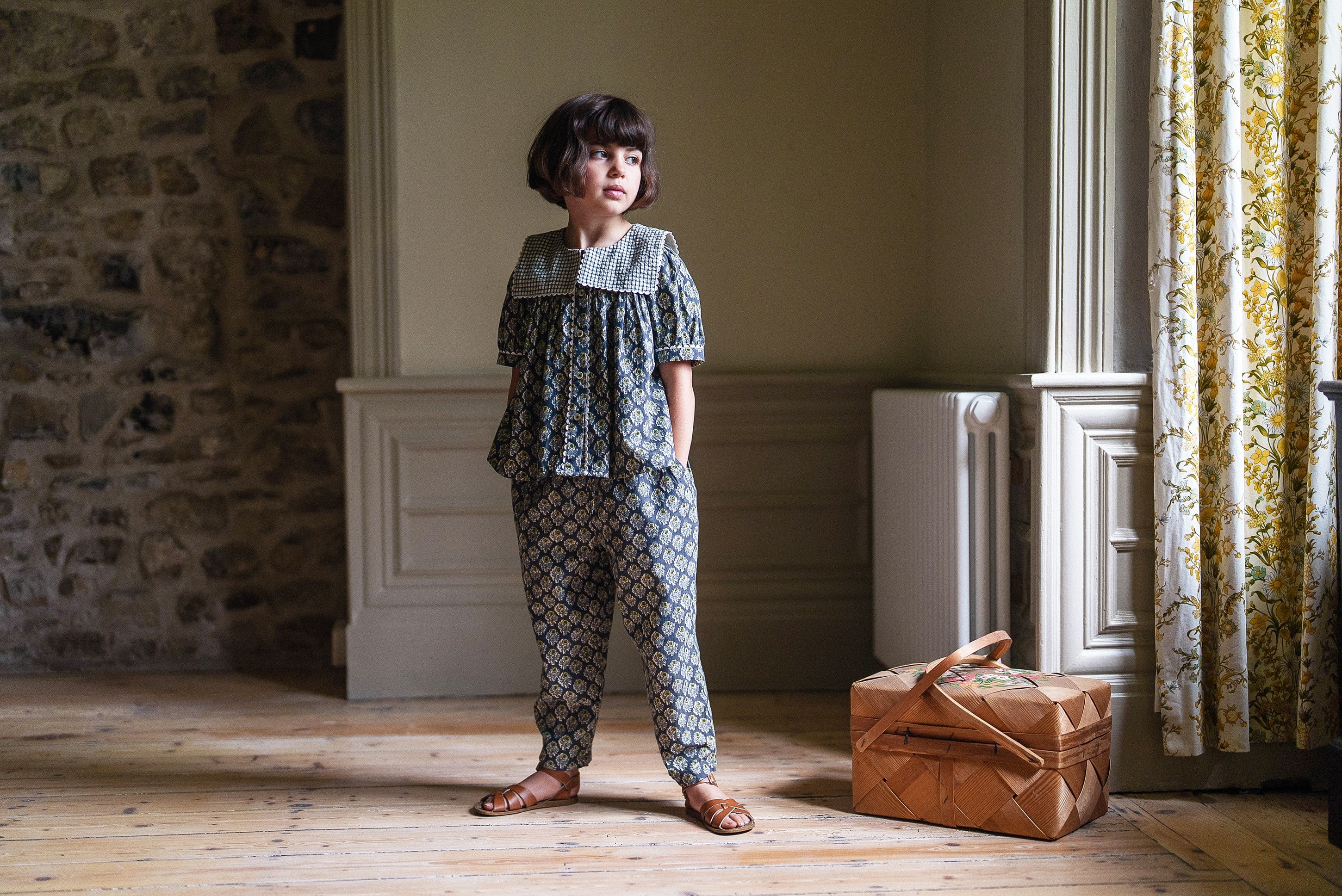 Charlotte Trousers Thistle Floral (Seconds)