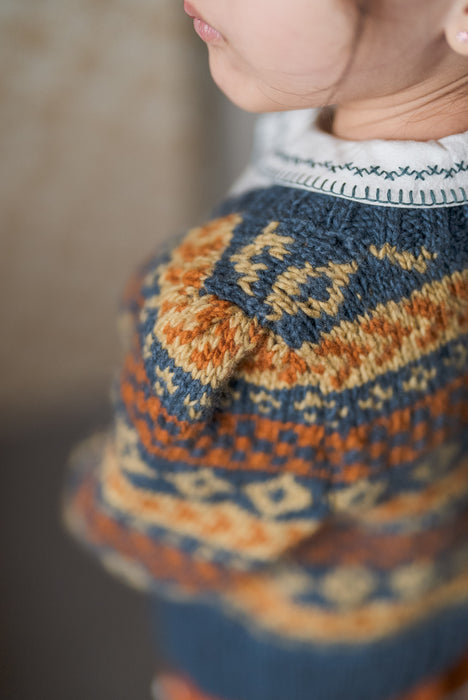 Hand-knitted Cardigan - Fairisle Merino