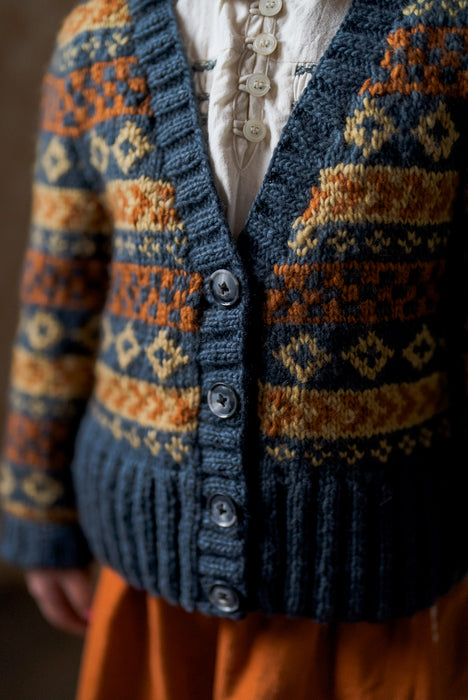 Hand-knitted Cardigan - Fairisle Merino