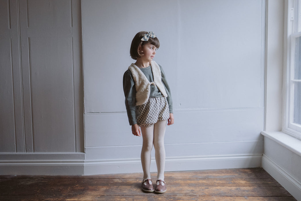 Runaround Retro Alice Band  - seersucker gingham fog