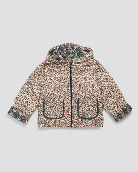 Jojo Reversible Jacket Harlequin and Cottage Floral