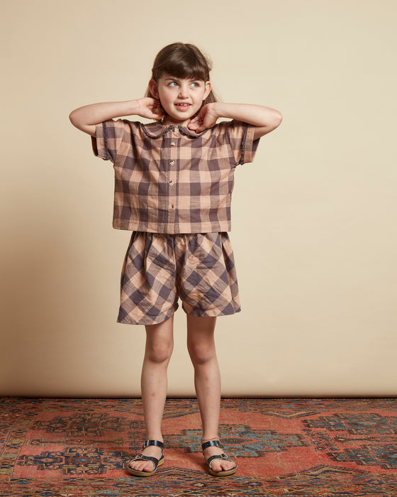 Laurie Blouse - summer blush gingham