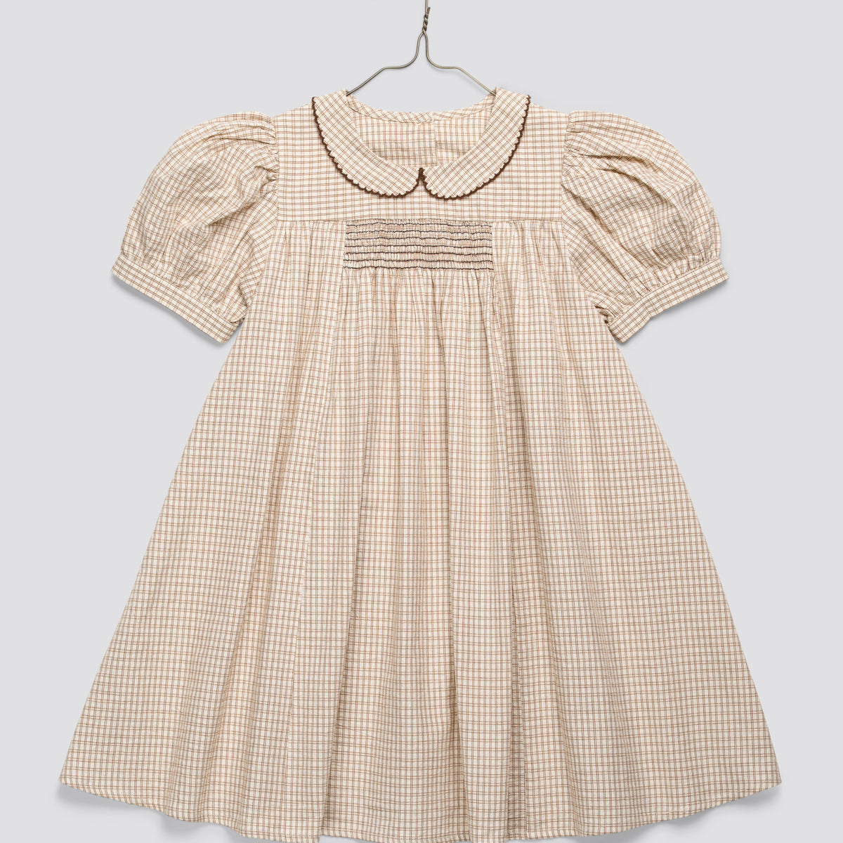 Sally Dress Straw Check