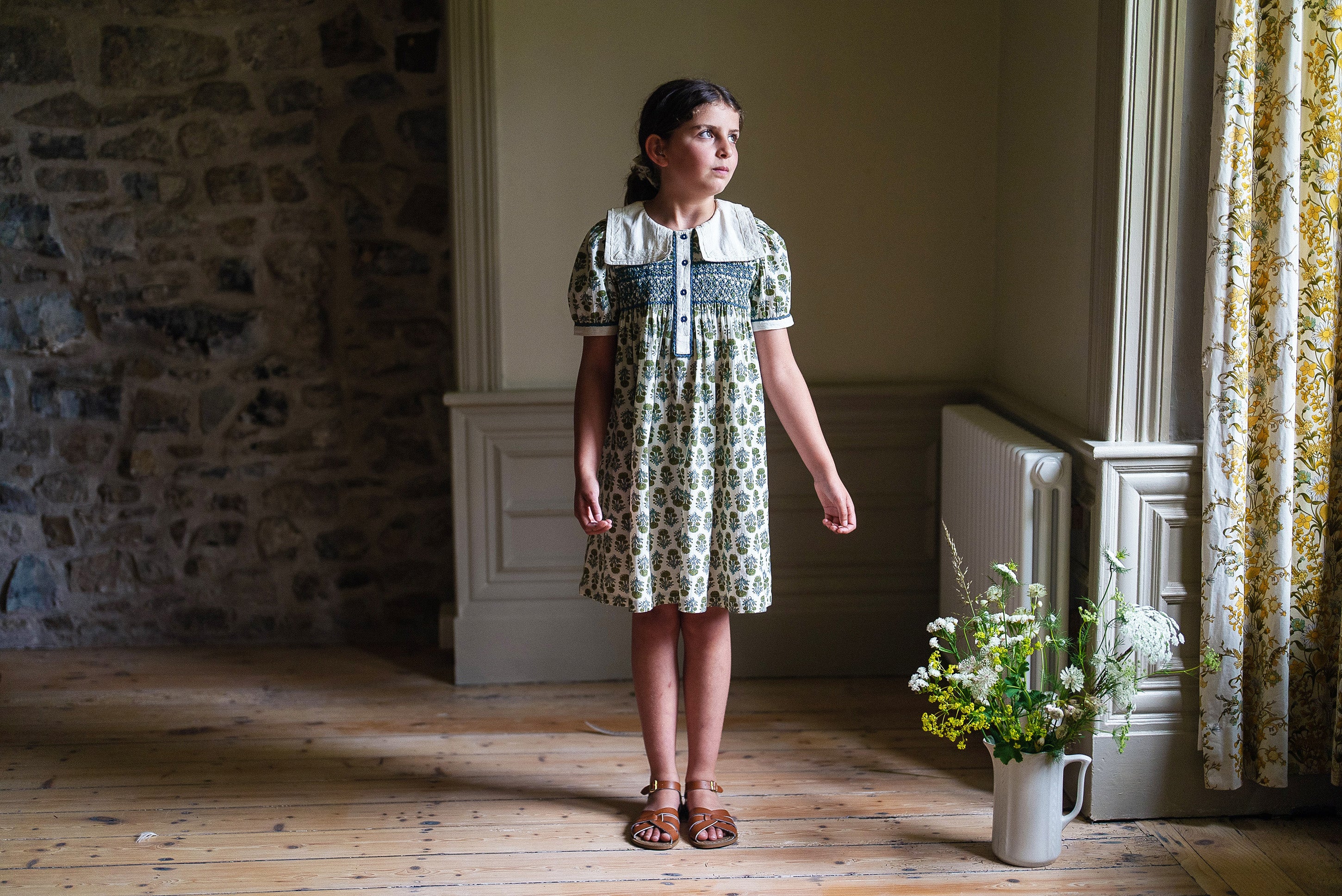 Violet Dress Jaipur Floral in Fern (Seconds)