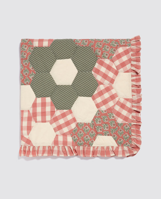 Hexagon patchwork blanket - Summer fabrics